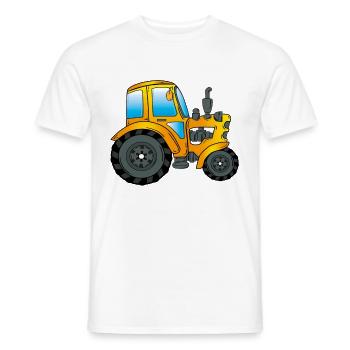 tracteur - T-shirt homme - blanc - Devant - AI Model Male 178 dark (178cm)