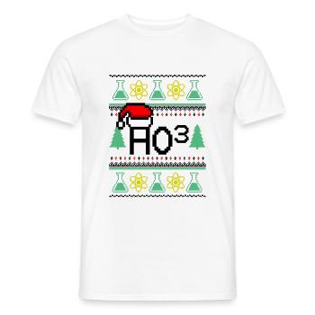 Ugly Christmas Hohoho Chemie lustig Ho Hoch 3 - Männer T-Shirt - Weiß - Vorne - AI Model Male 178 dark (178cm)