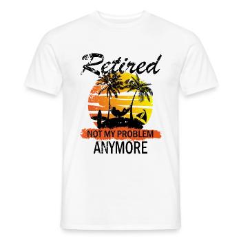 Chemise de retraite - T-shirt homme - blanc - Devant - AI Model Male 178 dark (178cm)