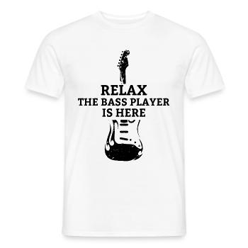 bassiste - T-shirt homme - blanc - Devant - AI Model Male 178 dark (178cm)