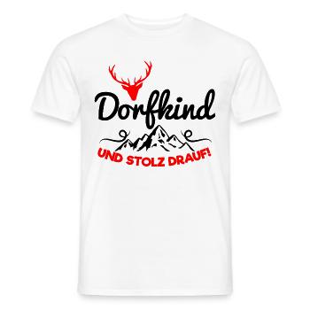 Dorfkind fier des enfants du village - T-shirt homme - blanc - Devant - AI Model Male 178 dark (178cm)