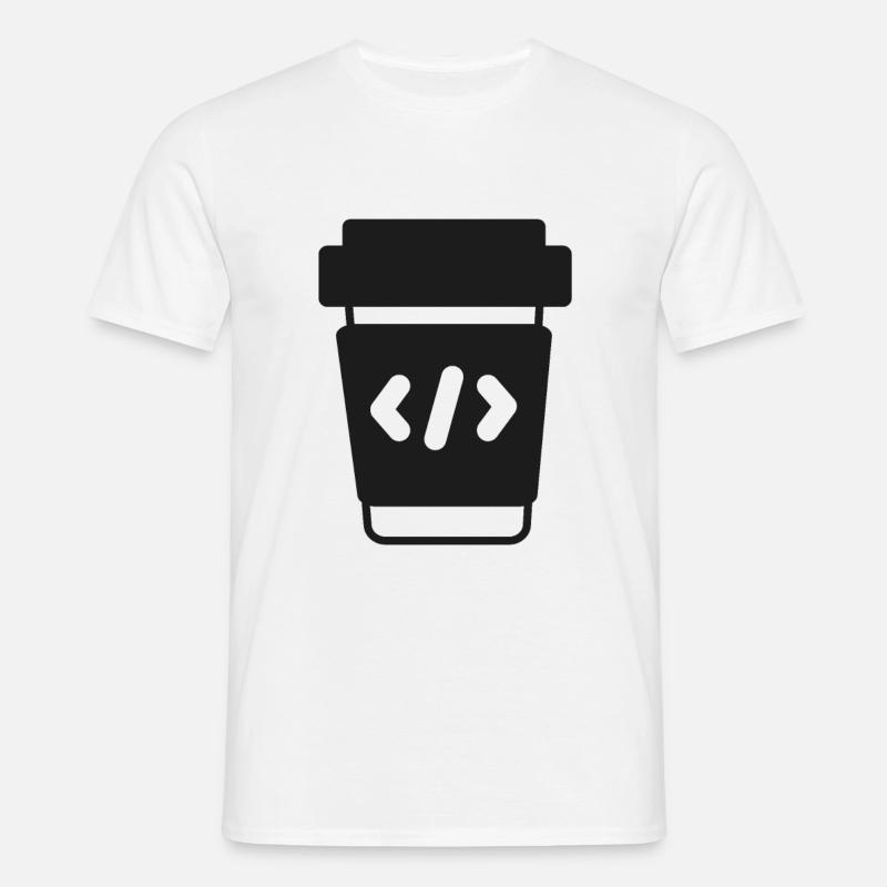 Programmer Coder Coding Coffee - Men's T-Shirt - white