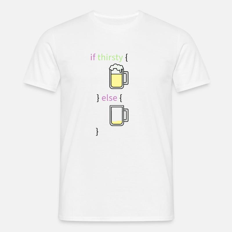 Programmiersprache Coder Coding Bier Programmierer - Männer T-Shirt - Weiß