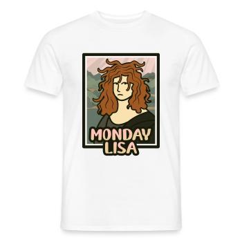 Leonardo da Vinci Mona Lisa Da Vinci Kunst - Männer T-Shirt - Weiß - Vorne - AI Model Male 178 dark (178cm)