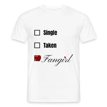 Fangirl crush heart love girl funny gift - Men's T-Shirt - white - Front - AI Model Male 178 dark (178cm)