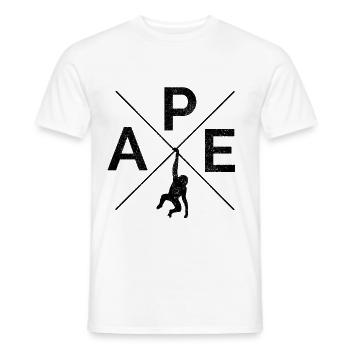 APE Monkey Monkey Primate Africa Wildlife Gift - Men's T-Shirt - white - Front - AI Model Male 178 dark (178cm)