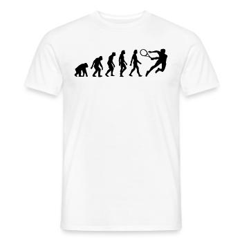Die Evolution von Tennis - Männer T-Shirt - Weiß - Vorne - AI Model Male 178 dark (178cm)