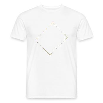 Funny Beer Saying: Education Good, Beer Better - Men's T-Shirt - white - Front - AI Model Male 178 dark (178cm)