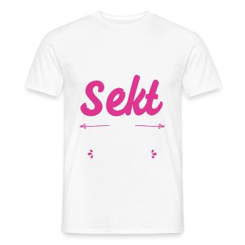 Sekt Party Lustiger Spruch Mädelsabend Shirt - Männer T-Shirt - Weiß - Vorne - AI Model Male 178 dark (178cm)