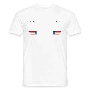 2024 Brain Vote Democracy Anti- Tee - Men's T-Shirt - white - Front - AI Model Male 178 dark (178cm)