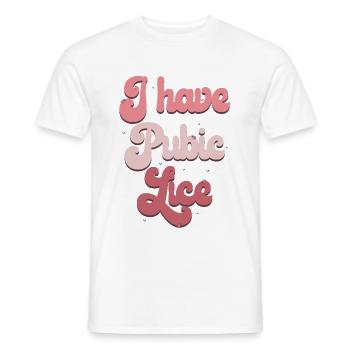 Arc-en-ciel ironique pubien poux humour vêtements - T-shirt homme - blanc - Devant - AI Model Male 178 dark (178cm)