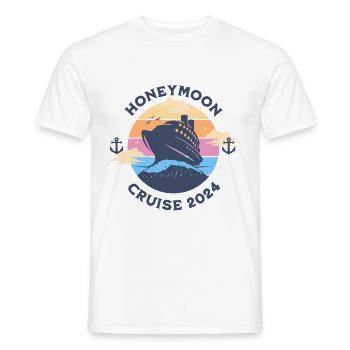 T-shirt „flitterwochen-kreuzfahrt Für Paare 2024“ - Männer T-Shirt - Weiß - Vorne - AI Model Male 178 dark (178cm)