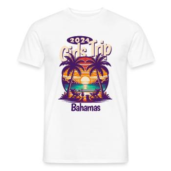 Bahamas Girls Trip 2024 Tropical Tee - Men's T-Shirt - white - Front - AI Model Male 178 dark (178cm)