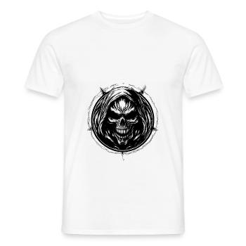 Heavy Metal Dad Fatherhood Anthem Tee - Men's T-Shirt - white - Front - AI Model Male 178 dark (178cm)
