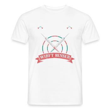 Funny Darter Duo Motif Tee - Men's T-Shirt - white - Front - AI Model Male 178 dark (178cm)