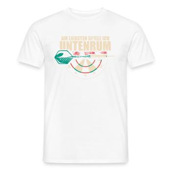 Chemise d’humour Dartplayer - Bas - T-shirt homme - blanc - Devant - AI Model Male 178 dark (178cm)