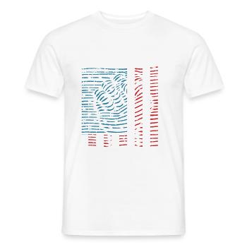 DiAmerican Pride Flag-t-shirt - Männer T-Shirt - Weiß - Vorne - AI Model Male 178 dark (178cm)