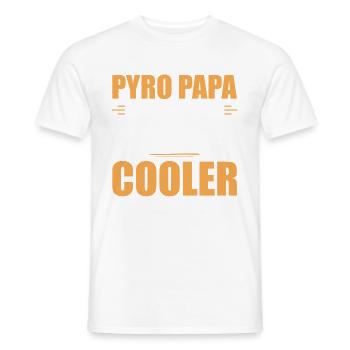 Pyro Dad Thé drôle - T-shirt homme - blanc - Devant - AI Model Male 178 dark (178cm)