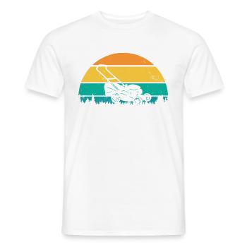 Lustige Rasenpflege Papa T-shirt - Männer T-Shirt - Weiß - Vorne - AI Model Male 178 dark (178cm)