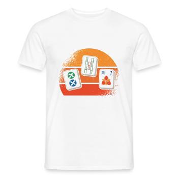 Live Laugh Mahjong T-shirt - T-shirt homme - blanc - Devant - AI Model Male 178 dark (178cm)
