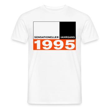 Sensationeller Jahrgang 1995 geboren - Männer T-Shirt - Weiß - Vorne - AI Model Male 178 dark (178cm)