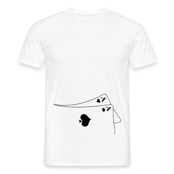 Pocket Aces - Men's T-Shirt - white - Front - AI Model Male 178 dark (178cm)