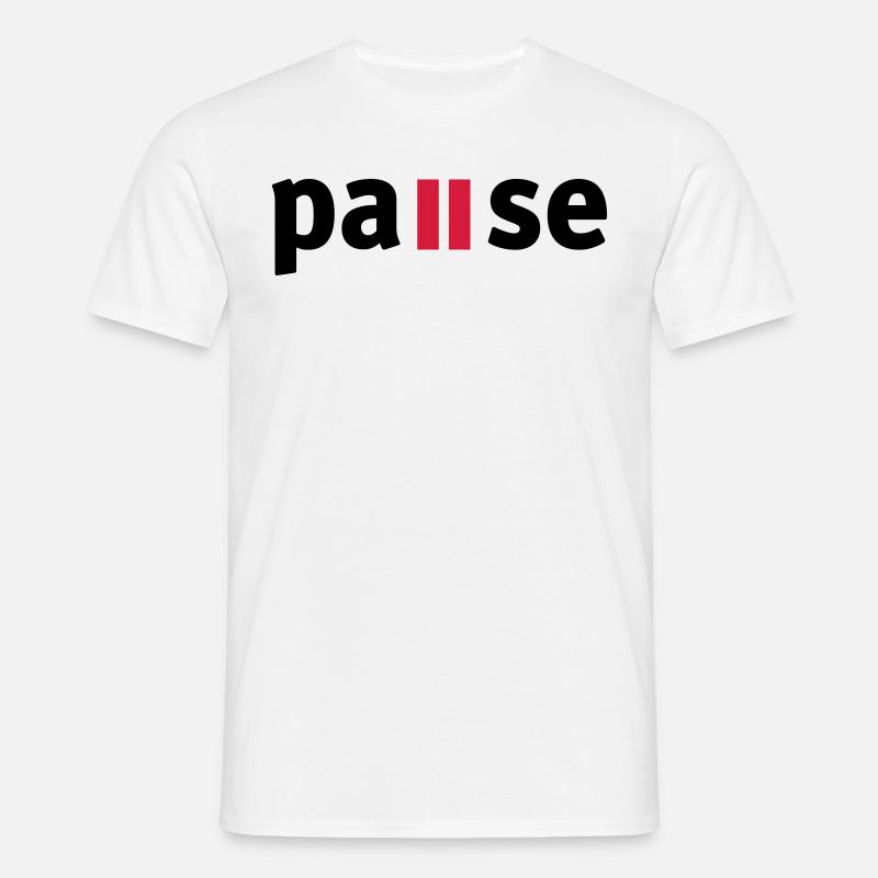 Pause - Männer T-Shirt - Weiß