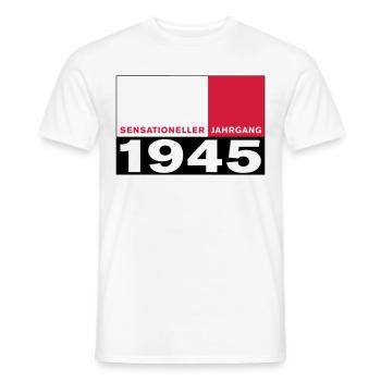 Sensationeller Jahrgang 1945 geboren - Männer T-Shirt - Weiß - Vorne - AI Model Male 178 dark (178cm)