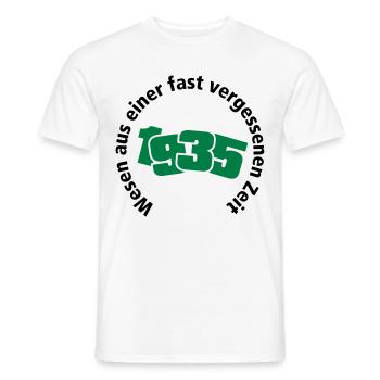 Geboren Jahrgang 1935 Wesen aus einer anderen Zeit - Männer T-Shirt - Weiß - Vorne - AI Model Male 178 dark (178cm)
