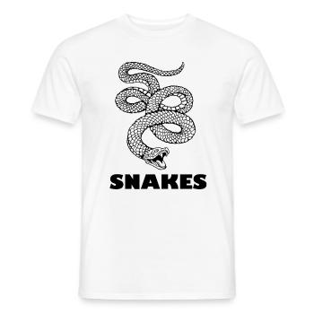 Schlange - Männer T-Shirt - Weiß - Vorne - AI Model Male 178 dark (178cm)