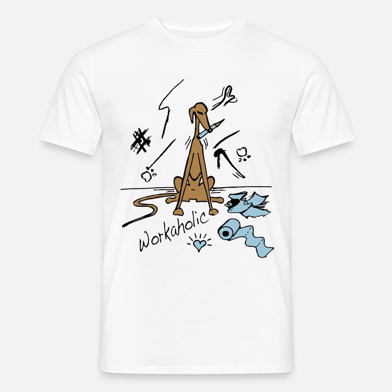 workaholic - Männer T-Shirt - Weiß