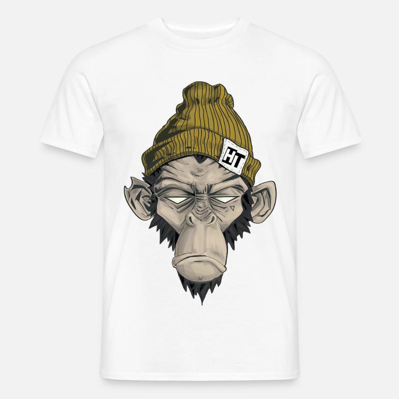 Rap Monkey - Männer T-Shirt - Weiß