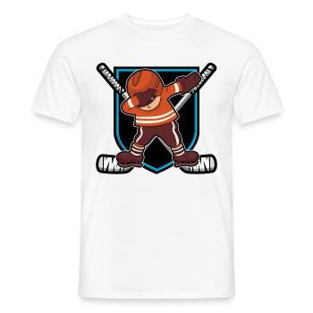 Entraîneur de hockey sur glace Joueurs de hockey sur glace Hockey sur glace Schl - T-shirt homme - blanc - Devant - AI Model Male 178 dark (178cm)
