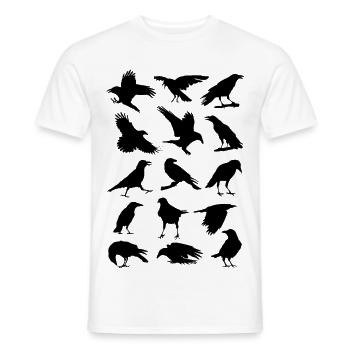 Corbeaux, corbeaux, oiseaux, corbeaux, corvus, corbeau aux choux - T-shirt homme - blanc - Devant - AI Model Male 178 dark (178cm)