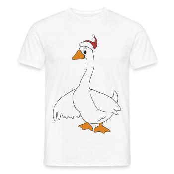 lustige Tiere zu Weihnachten - Männer T-Shirt - Weiß - Vorne - AI Model Male 178 dark (178cm)