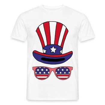 C'est l'Amérique ! - T-shirt homme - blanc - Devant - AI Model Male 178 dark (178cm)