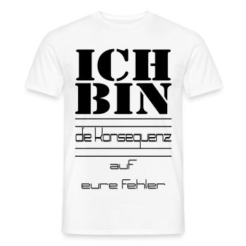 JE SUIS la conséquence de vos erreurs - T-shirt homme - blanc - Devant - AI Model Male 178 dark (178cm)