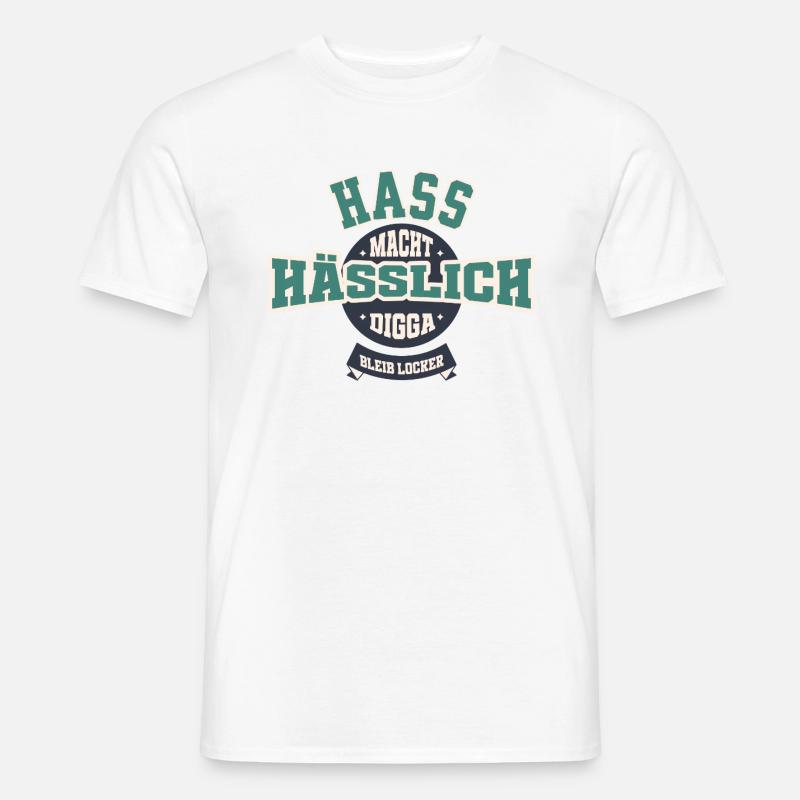 Hate makes ugly - Men's T-Shirt - white