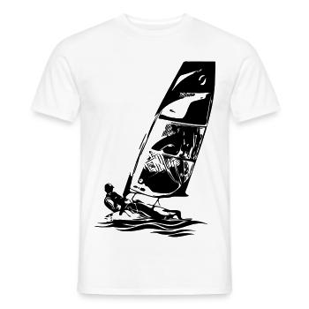 Open Skiff Segeljolle Segelboot Regattasegeln Kids - Männer T-Shirt - Weiß - Vorne - AI Model Male 178 dark (178cm)