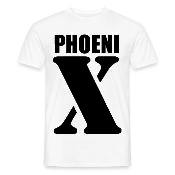 Phoenix – First Name Design | Minimal Typography - Männer T-Shirt - Weiß - Vorne - AI Model Male 178 dark (178cm)