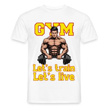 Lets_train - T-shirt homme - blanc - Devant - AI Model Male 178 dark (178cm)