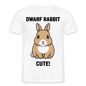 Dwarf Rabbit Dwarf Cute Rabbit Fetish - Men's T-Shirt - white - Front - AI Model Male 178 dark (178cm)