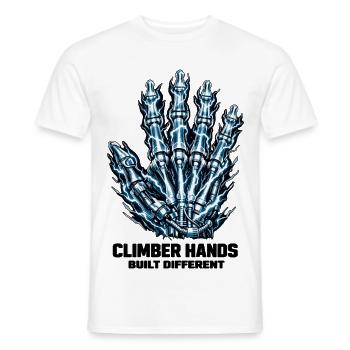 Climber Hands: Built Different X-Ray Design - Men's T-Shirt - white - Front - AI Model Male 178 dark (178cm)
