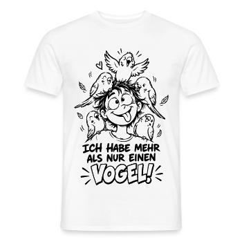 Vogel Wellensittich Lustiger Spruch Geschenk - Männer T-Shirt - Weiß - Vorne - AI Model Male 178 dark (178cm)