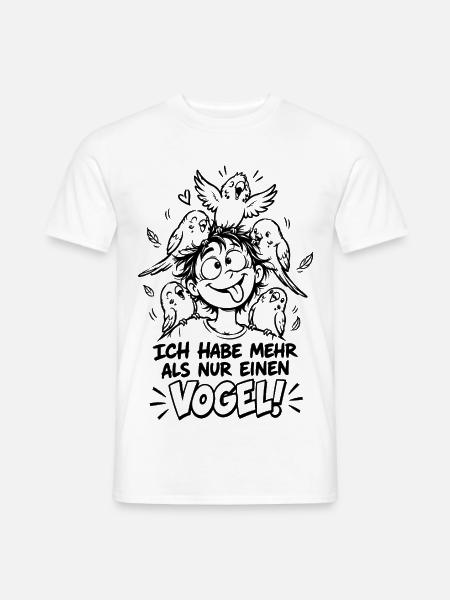 Vogel Wellensittich Lustiger Spruch Geschenk - Männer T-Shirt - Weiß