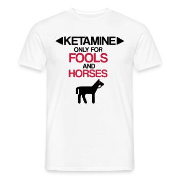 KETAMIN - Männer T-Shirt - Weiß - Vorne - AI Model Male 178 dark (178cm)