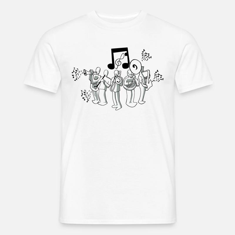 Banda, Straßenmusik oder Orchester - Männer T-Shirt - Weiß