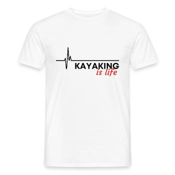 Kayaking is life. - Men's T-Shirt - white - Front - AI Model Male 178 dark (178cm)