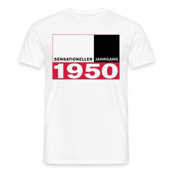 Sensationeller Jahrgang 1950 geboren - Männer T-Shirt - Weiß - Vorne - AI Model Male 178 dark (178cm)