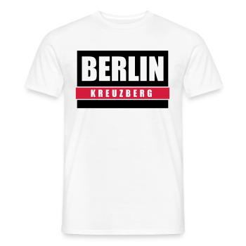 Berlin Kreuzberg Hauptstadt Berliner T-Shirts - Männer T-Shirt - Weiß - Vorne - AI Model Male 178 dark (178cm)